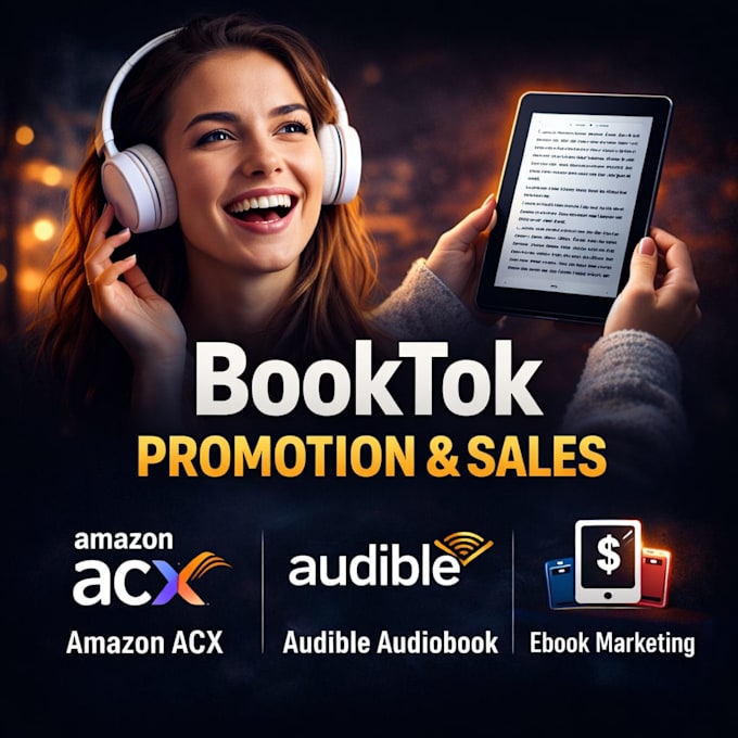 do booktok promotion sales for amazon acx, audible audiobook, ebook marketing