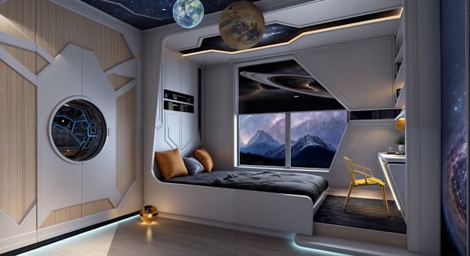 astronomical bedroom design for you,kid room design