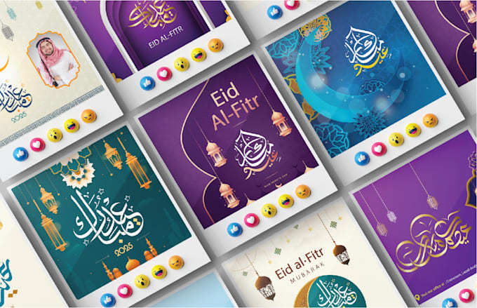 design eid mubarak celebration poster