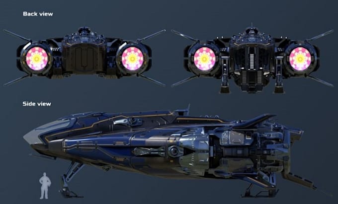design spaceship 3d model, 3d starship, 3d ship, hard surface models, 3d mech