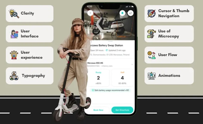 develop escooter parking base station and no parking base app with admin panel