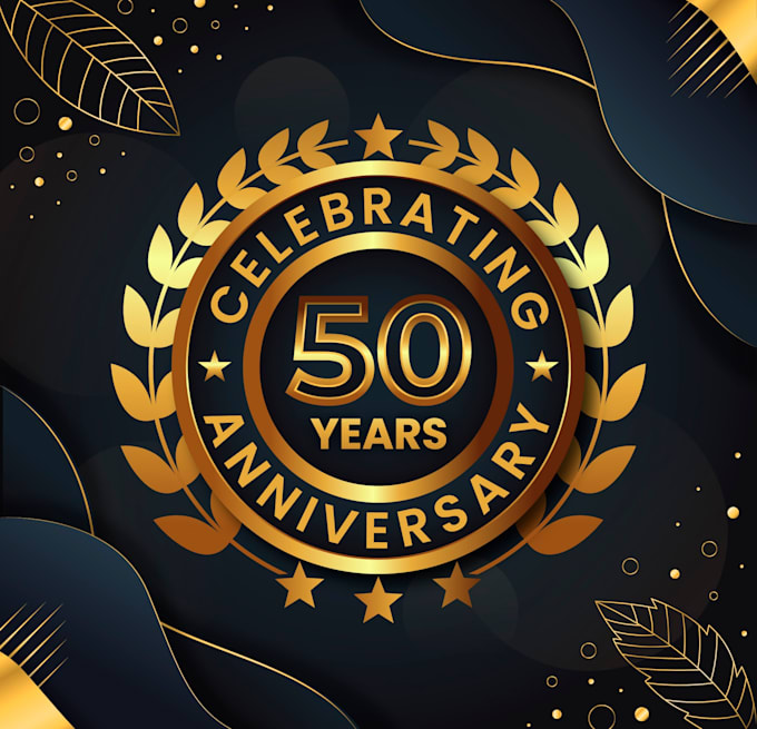 impressive unique and modern anniversary logo design