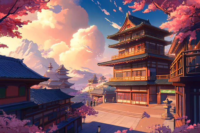 create an background anime any in style