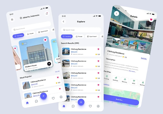 develop real estate app and website, property listing, sell, buy, rent, crm