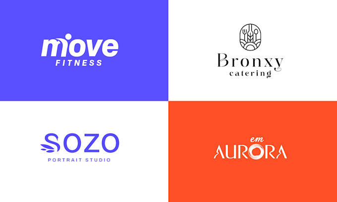 do minimalist modern logo design and brand kit for your business