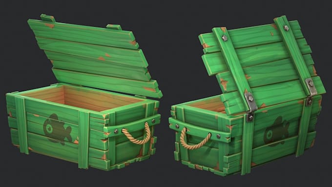 create low poly handpainted 3d models, textured game props, and 3d weapons model