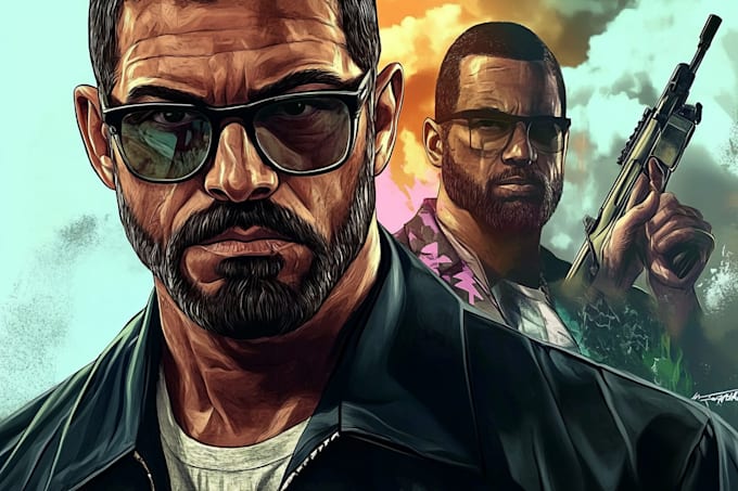 make game style and gta character illustration for you