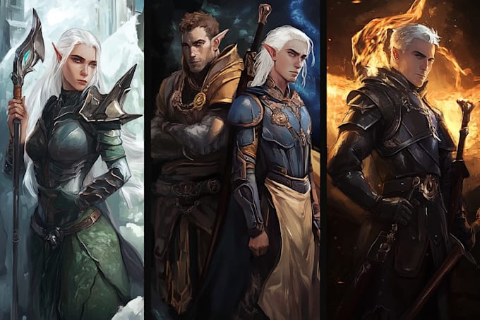 draw your character concept art according to your fantasy