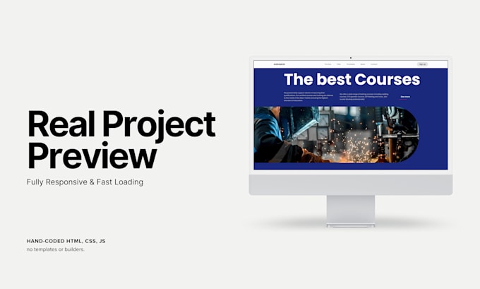 create a modern landing page or business card website