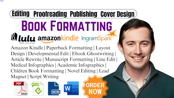 ghostwrite edit proofread format ebook do lead magnet powerpoint for amazon KDP