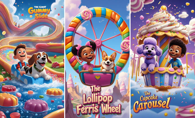 design 3d children book story book kids book cover book