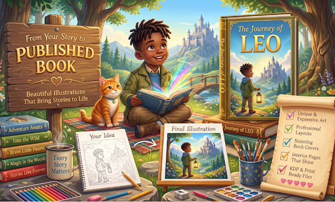 design children book illustration and cover children story book illustration