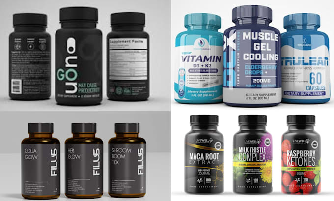 create product label design and supplement label design