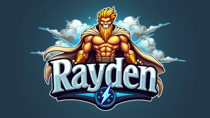do amazing thunder god raiden logo with unlimited revisions