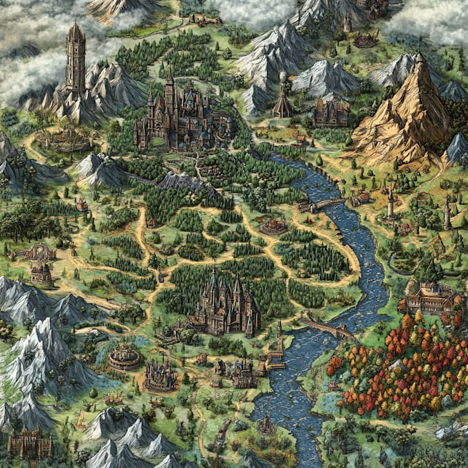 create a fantasy map that fits your imagination