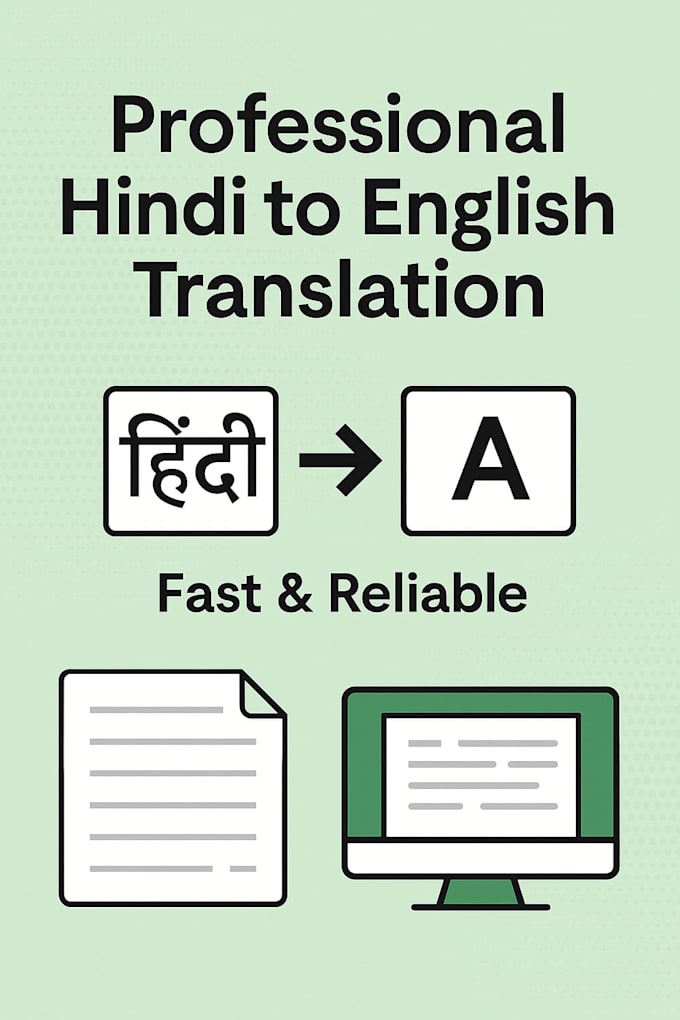 provide professional and accurate all documents translate english to hindi etc