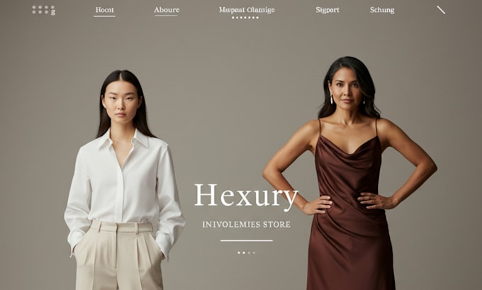 design a high end modern minimalist luxury shopify website
