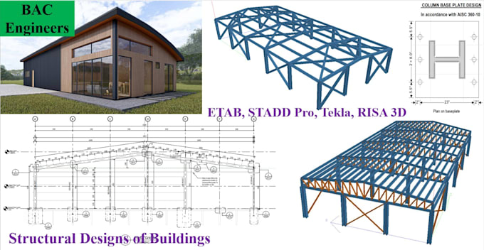 do structural design by etab stadd tekla