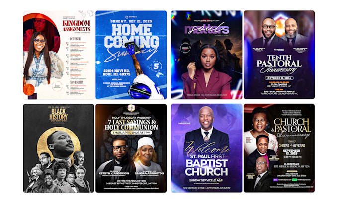 design church flyers and all types of event flyers