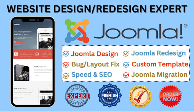 build responsive joomla website joomla template, redesign joomla website for you