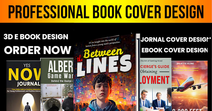 book covers design, chapter pages, character sheets in canva