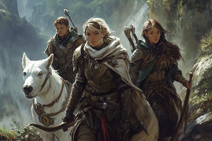 create a dnd art and d and d character for you