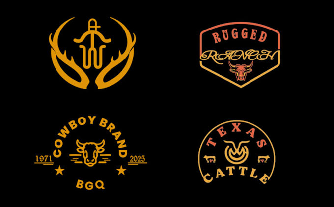 Do vintage western cattle brand ranch cowboy monogram lettering and ...