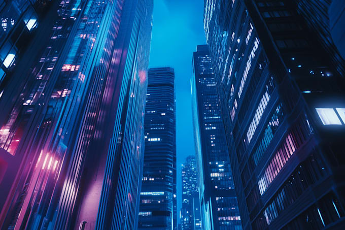 do cyberpunk futuristic city art