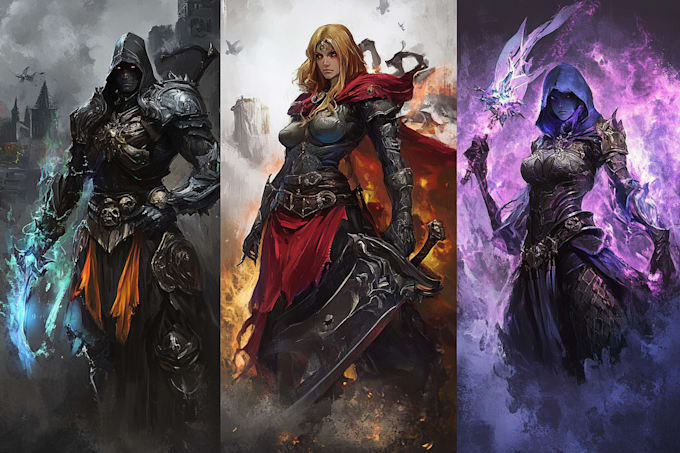 create character illustrations for your fantasy card game