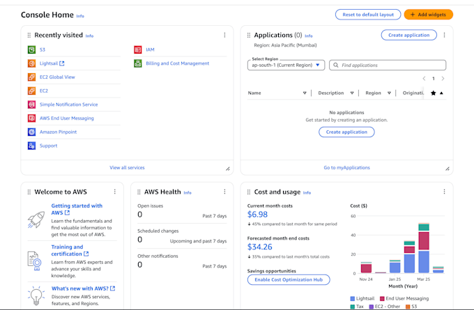 setup amazon AWS lightsail or ec2, s3 bucket, fix aws issues