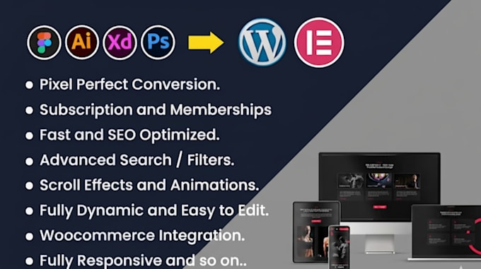 build modern wordpress website, custom wordpress website, business website