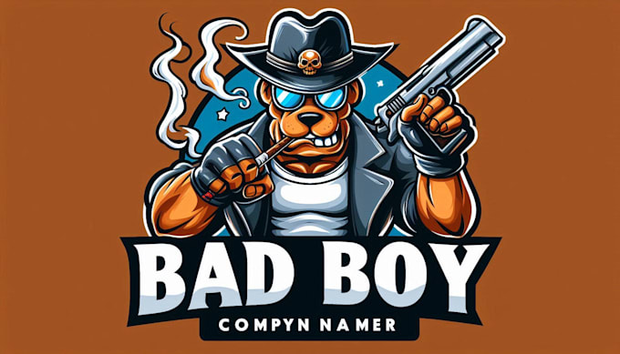 make bad boy mascot logo design in 12 hours