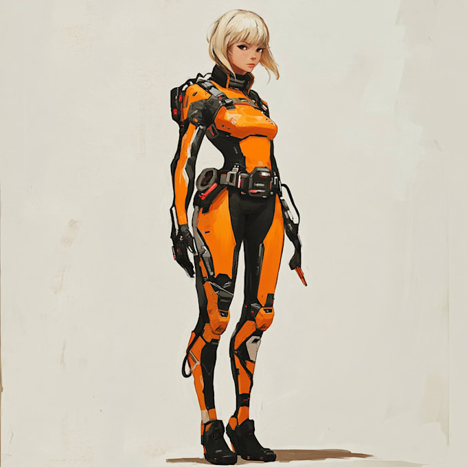 unique it a sci fi robot concept art for you