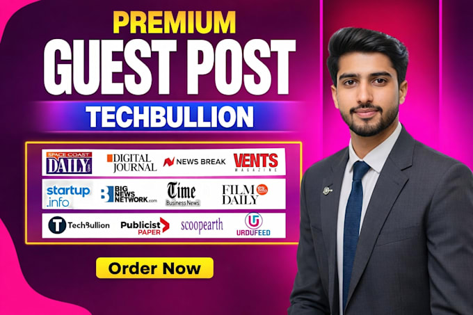 do premium SEO guest post backlinks and publish news article, guest post service