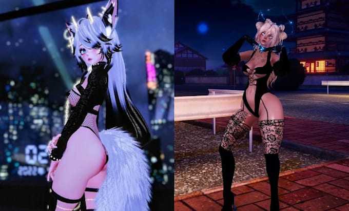 custom vrchat avatar 3d avatar furry avatar vtuber anime model pokemone 3d model