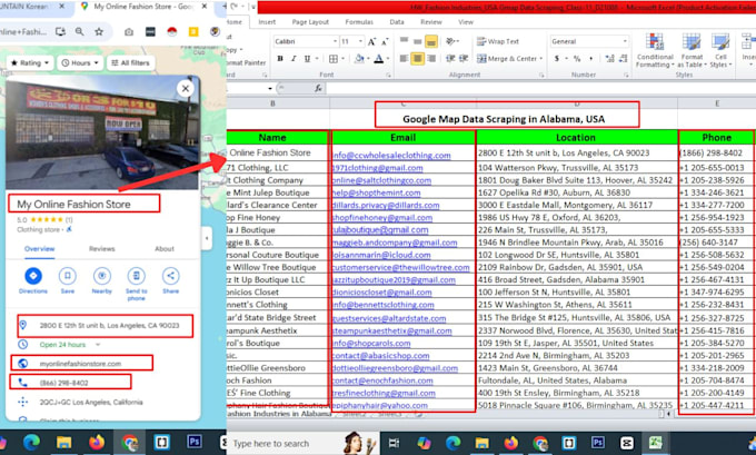 scrape google maps data for lead generation to sheets
