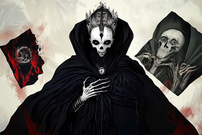 make fantasy horror character illustration