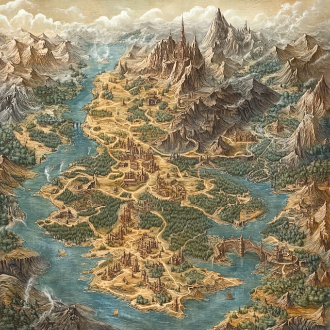designing fantasy maps and cities plan