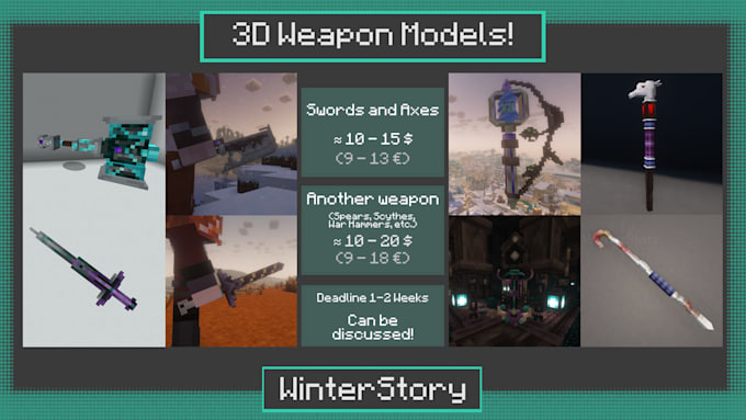 create stunning blockbench 3d model for you in minecraft