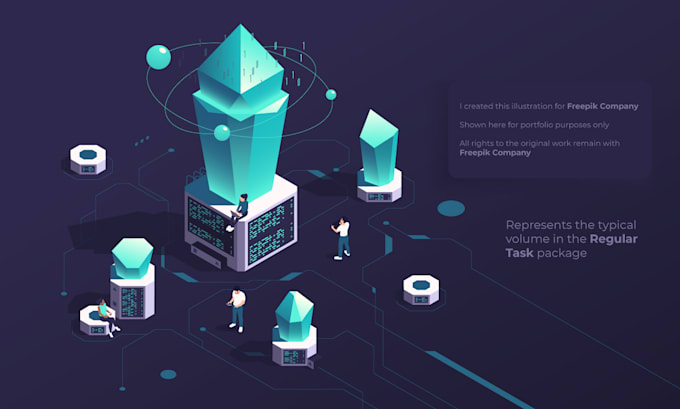 create custom isometric illustrations for your saas or IT startup