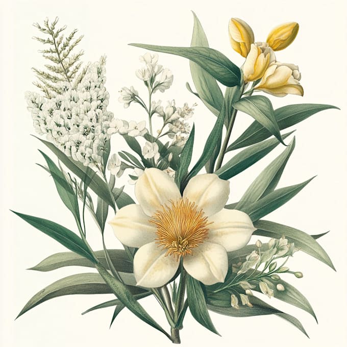 make a beautiful botanical or floral illustration