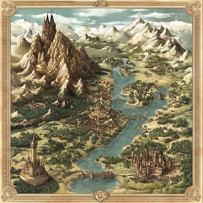 do custom fantasy map for you