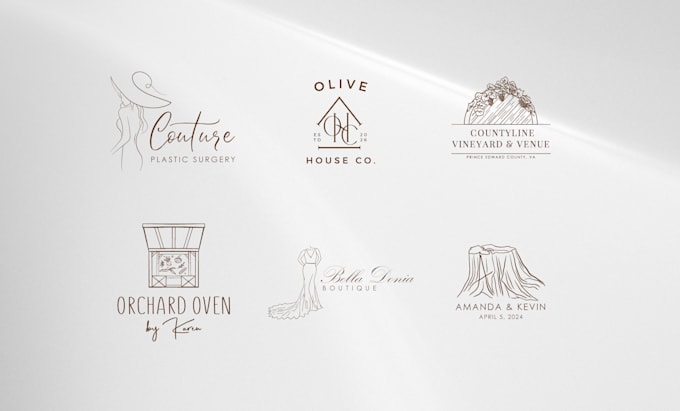 create minimalist hand drawn logo illustrations for small business