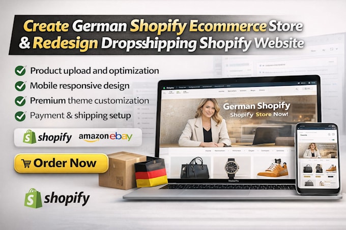 create german shopify ecommerce german dropshipping store shopify redesign