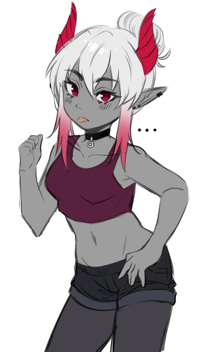 Draw your oc or fanart in anime style by Siobun | Fiverr