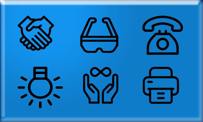 design minimalist icons and feature icons for your brand