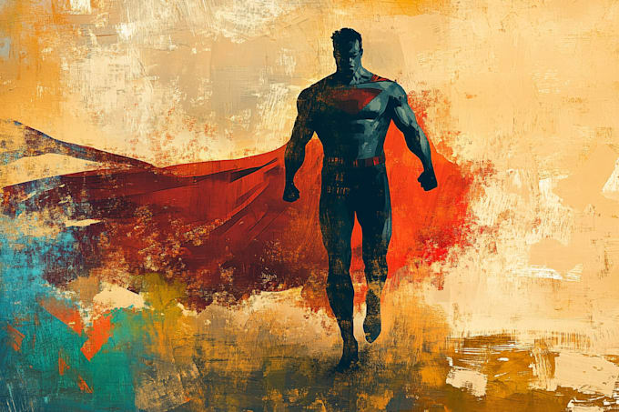 draw a superhero pop art portrait