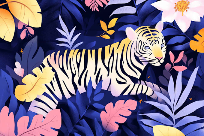 draw botanical and animal designs and patterns for you