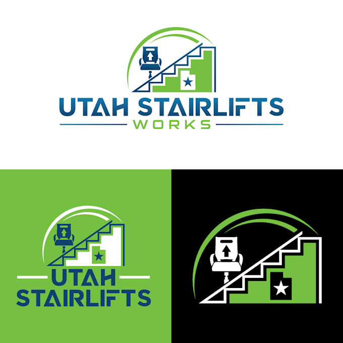 make unique stairs disabled logo design