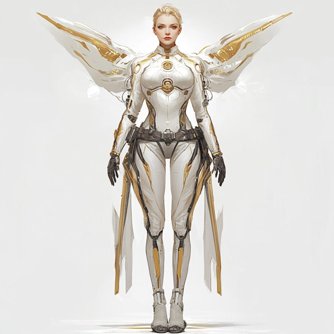 Create a sci fi, game art illustration or fantasy character by Liaashac ...